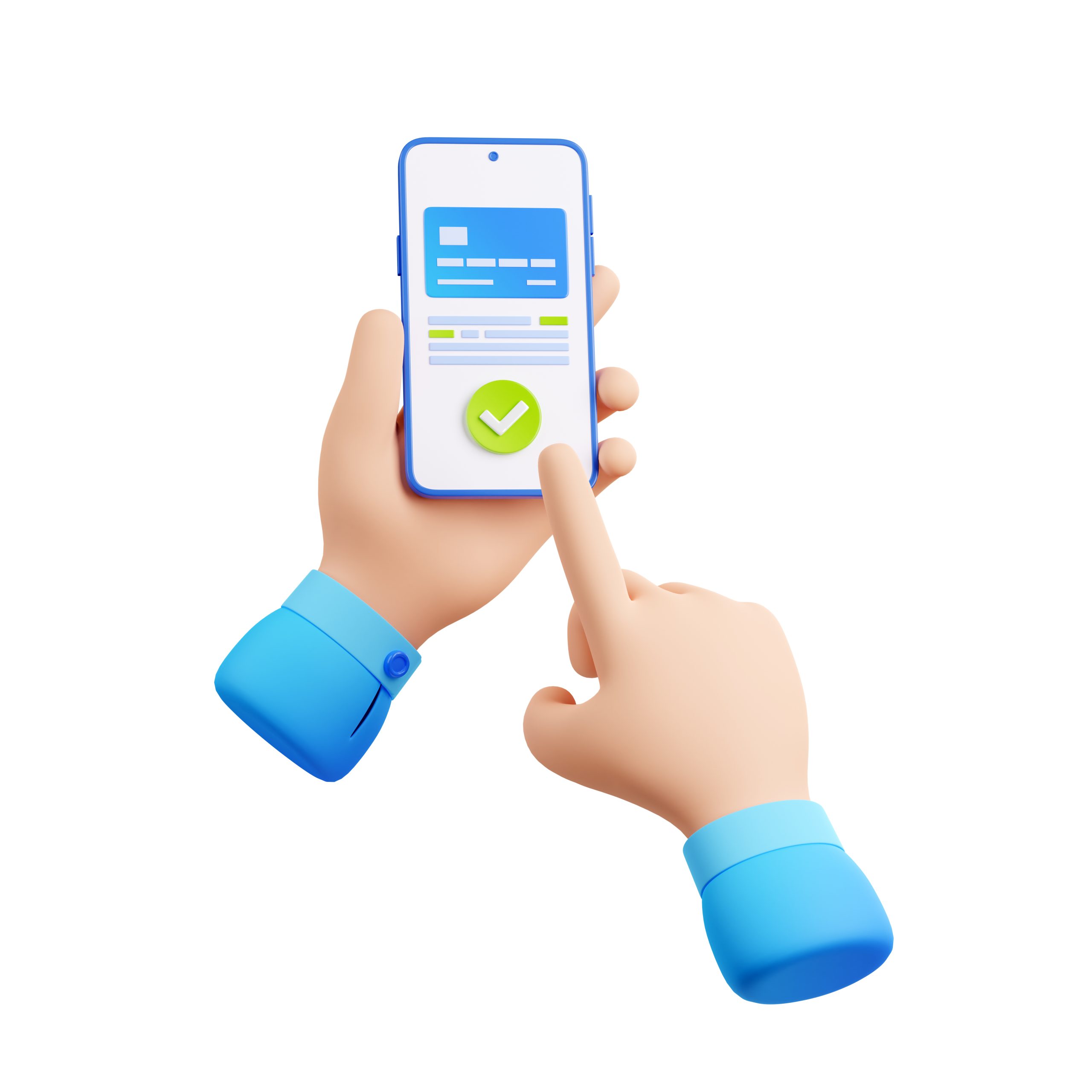 Parceiros bank card on mobile phone for online payment